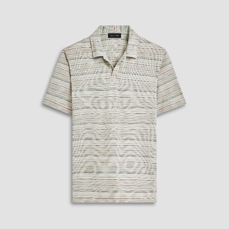 Striped Johnny Collar Polo