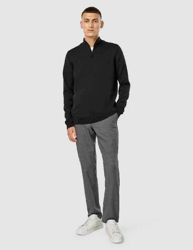 Everyday Knit Half-Zip Black