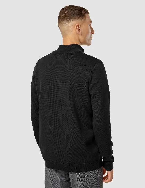 Everyday Knit Half-Zip Black