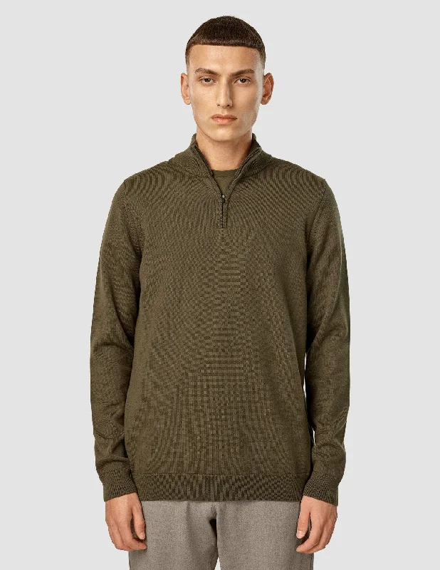 Everyday Knit Half-Zip Nightfall Green