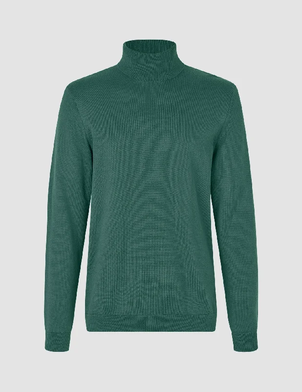 Everyday Knit Turtleneck Shadow Green