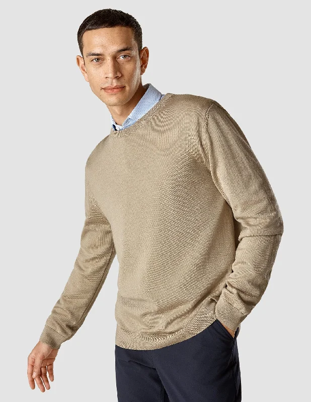 Premium Merino Crewneck Sahara