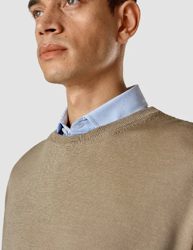 Premium Merino Crewneck Sahara