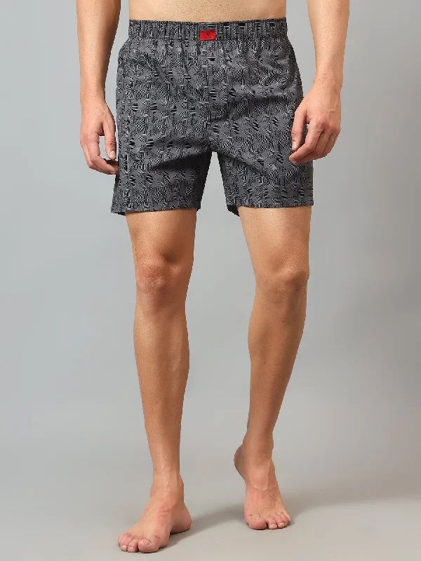 Cantabil Men's Grey Printed Boxer