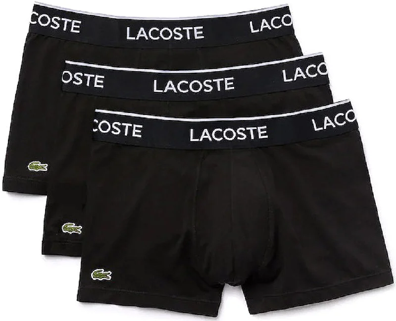 Pack Of 3 Casual Black Trunks - Men's|-|Lot de 3 boxers courts unis - Homme