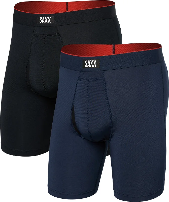 Multi-Sport Mesh Performance 2 Pack Long Boxer Brief with Fly 8