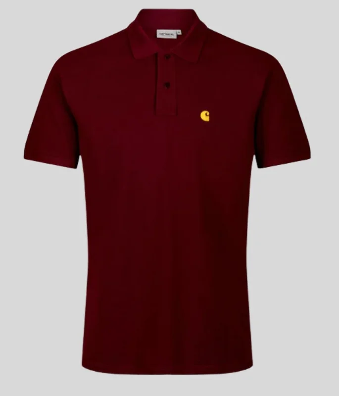 Deep Red Men's Chase Pique Polo Shirt