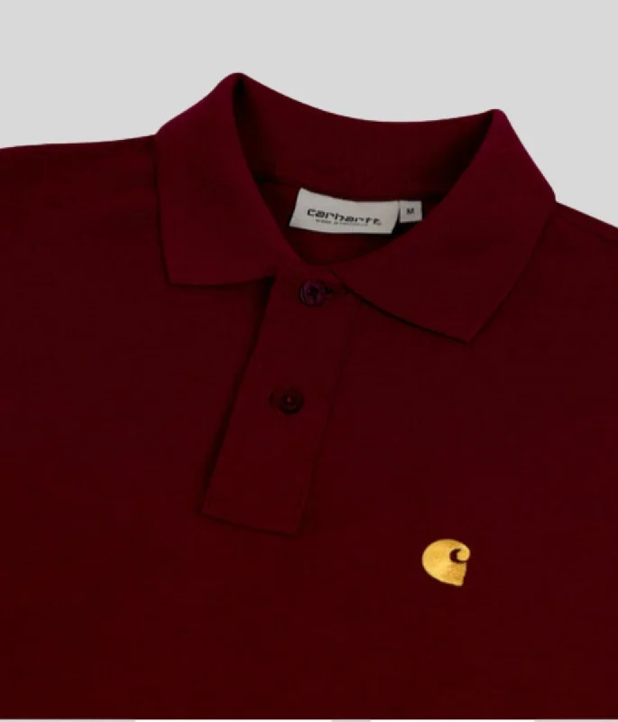 Deep Red Men's Chase Pique Polo Shirt