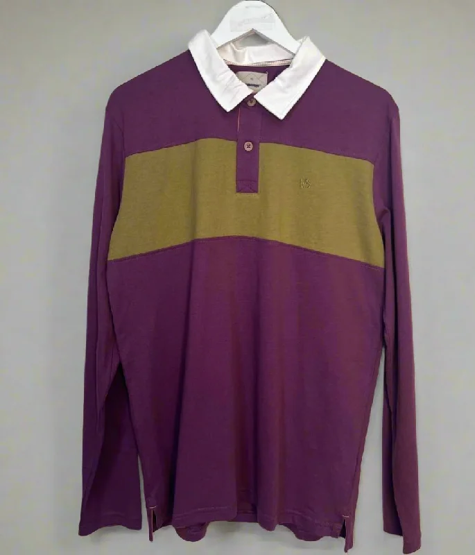 Mens Colourblock Cotton Rugby Top