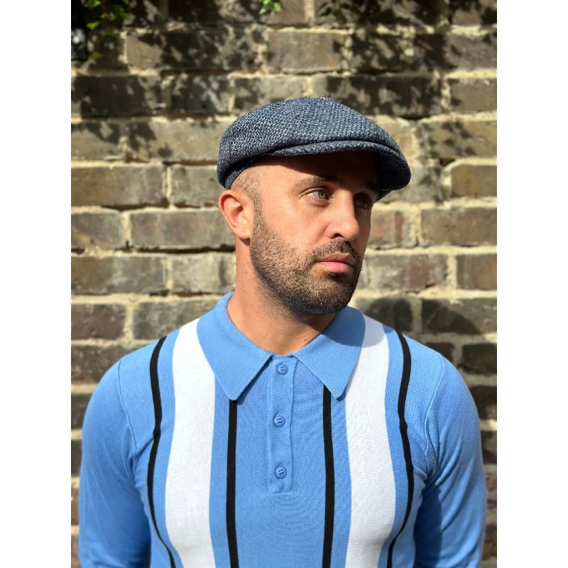 Mr. Bridger - The 'Mario' Marina Blue L/S - Polo Knit