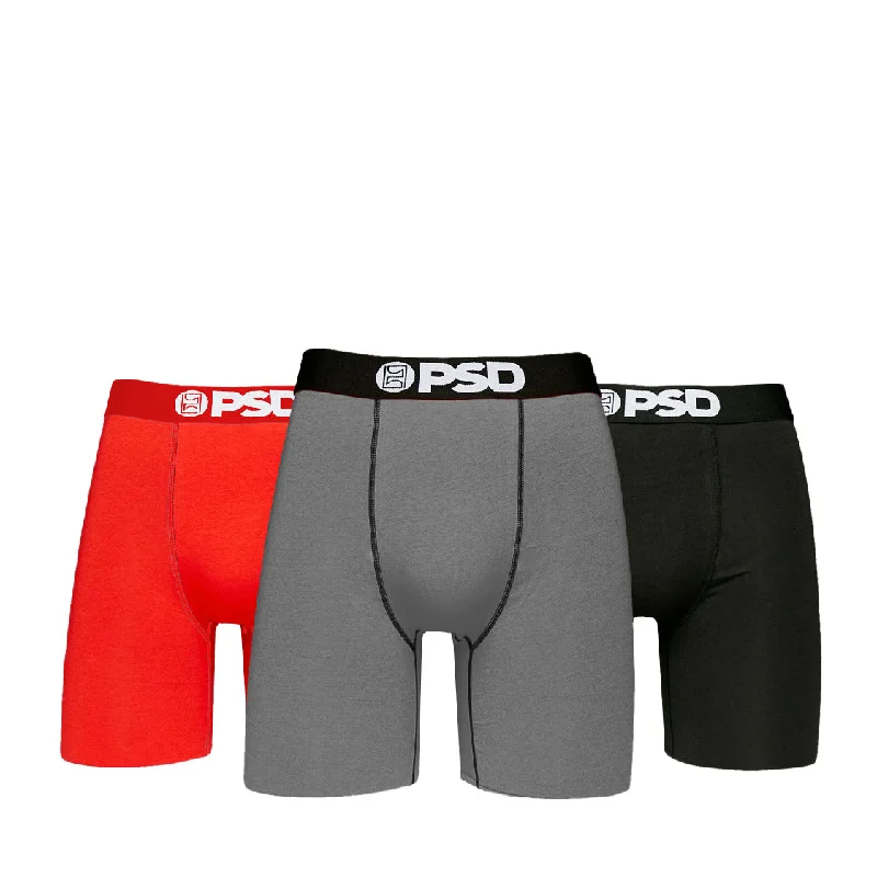 3 Pack Cotton Blend Boxer Briefs - Mens