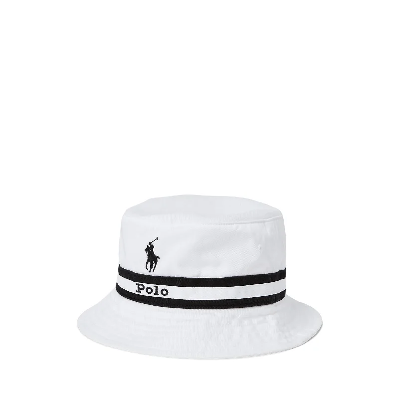 Polo Ralph Lauren - Loft Bucket Hat - White with Black Stripes