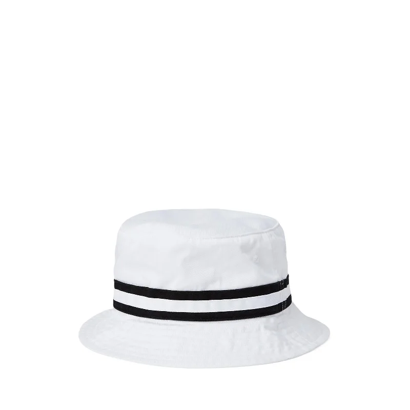 Polo Ralph Lauren - Loft Bucket Hat - White with Black Stripes