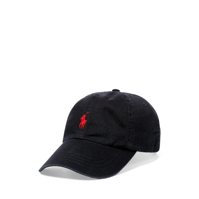 Polo Ralph Lauren - Chino Cap - Black with Red Pony