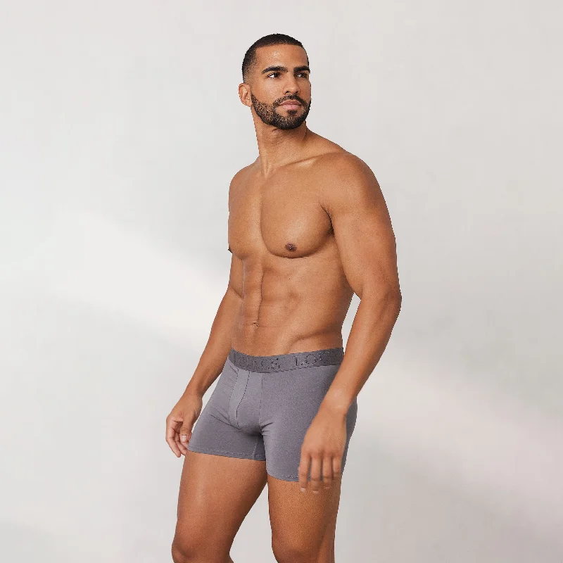 Men's Luxe Boxers (3 Pack) - Charcoal