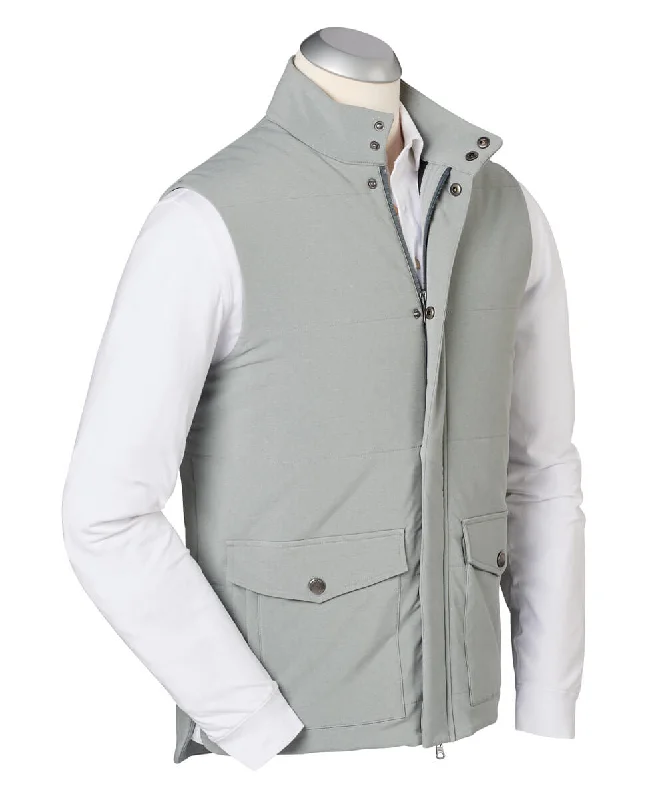 Water-Repellent Quilted Stretch Solid Vest