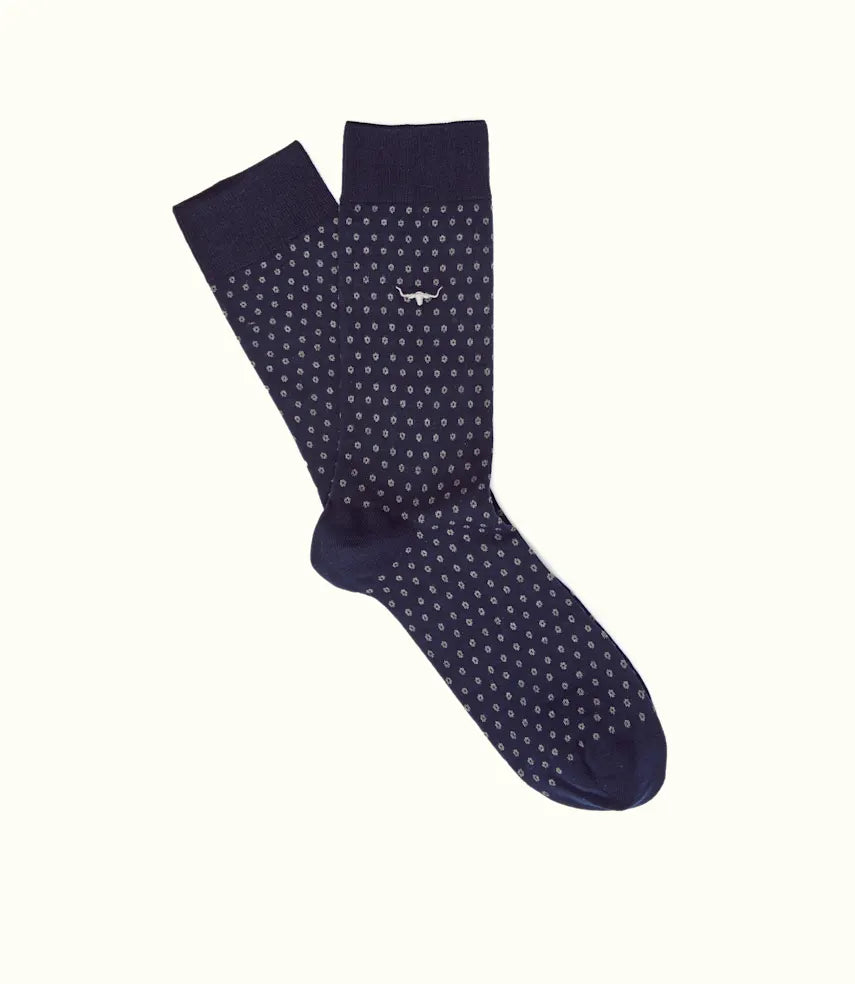 R.M.Williams -  Nelson Cotton Sock - Navy/Grey