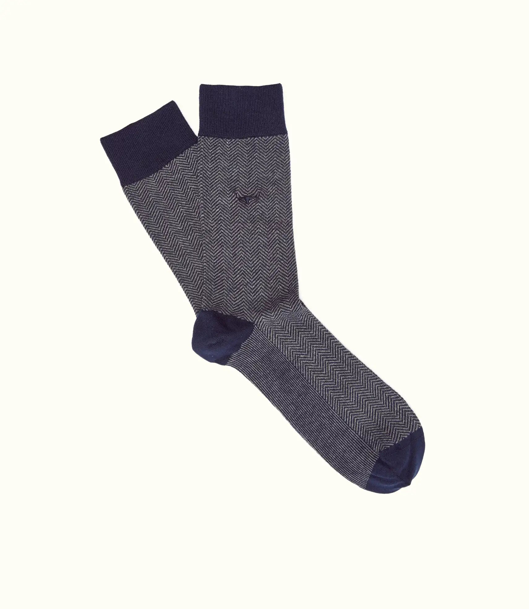 R.M.Willliams - Nelson Cotton Sock - Grey/Navy