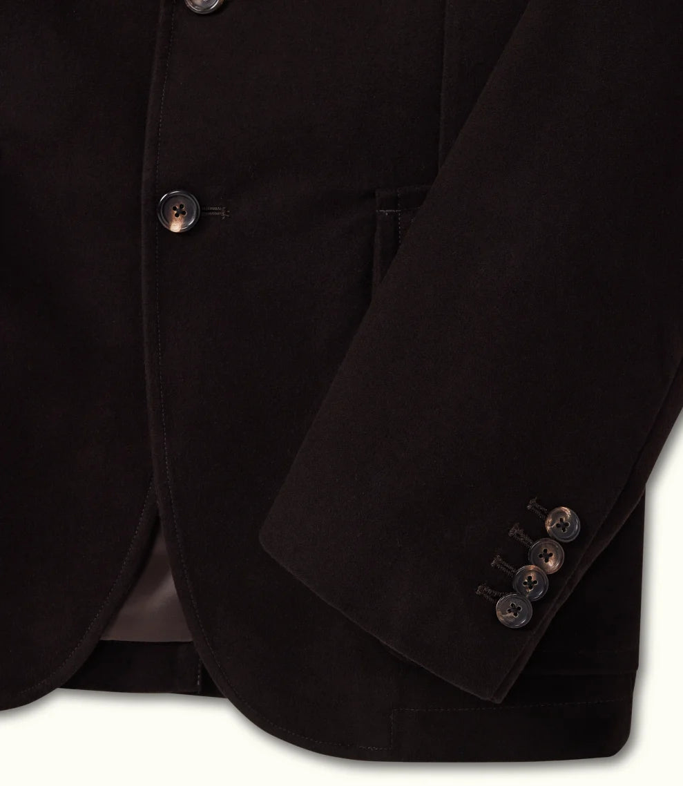 Moleskin Field Blazer - Chocolate