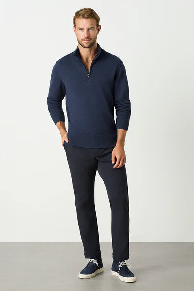 M.J. Bale - Perry Half Zip Sweater - Navy