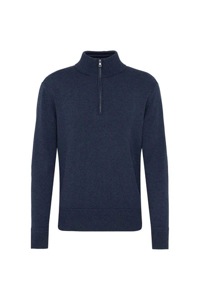 M.J. Bale - Perry Half Zip Sweater - Navy