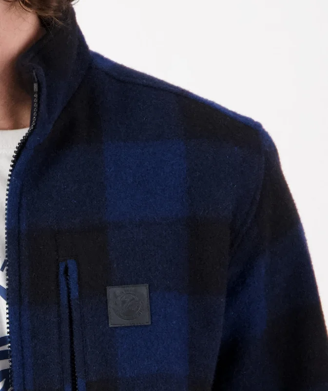 Traquair Station Wool Jacket - Pacific Check