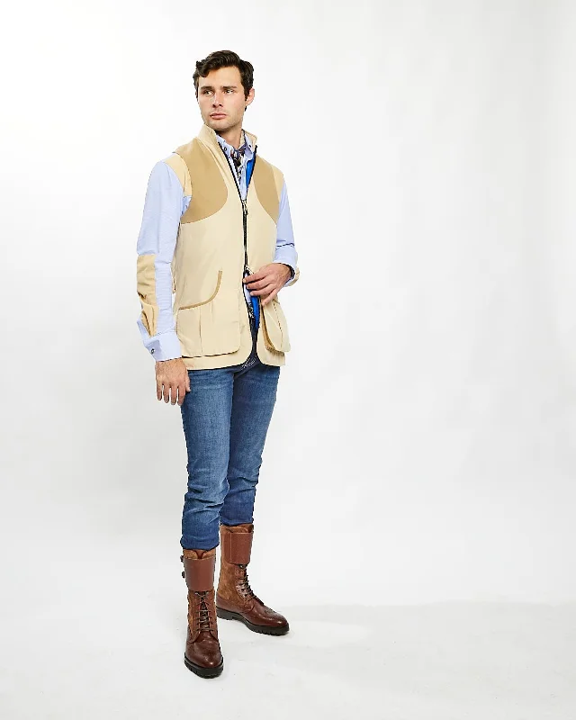 Banks Field Vest in Tan Nylon