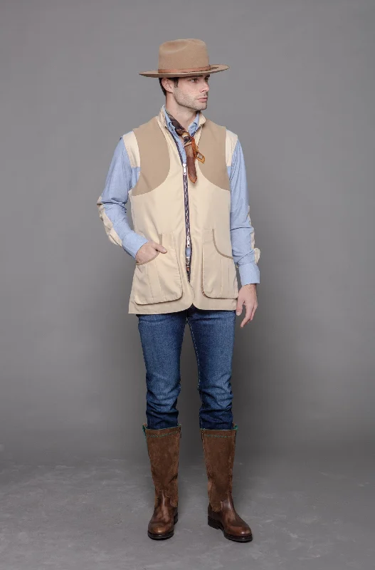 Banks Field Vest in Tan Nylon