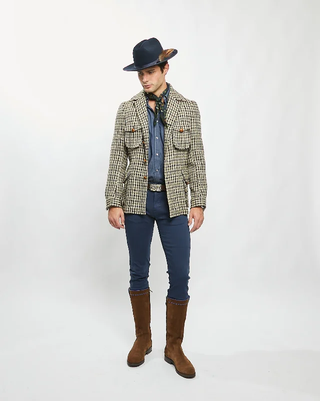 Bold Houndstooth Field Jacket