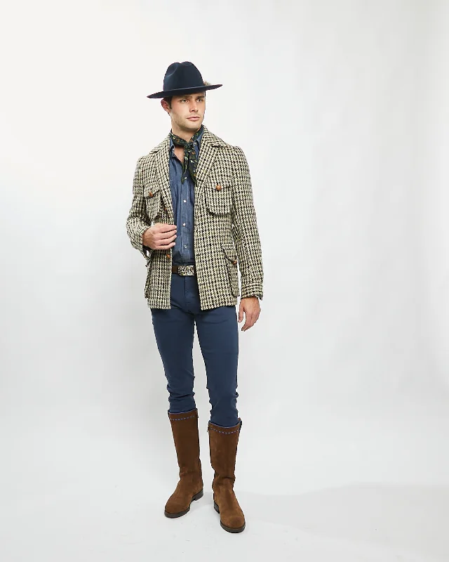 Bold Houndstooth Field Jacket