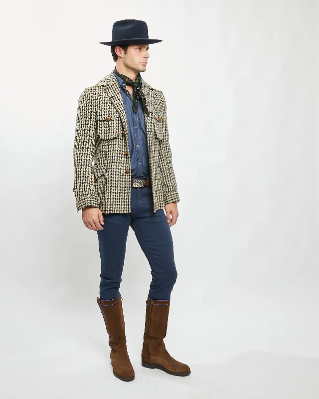 Bold Houndstooth Field Jacket