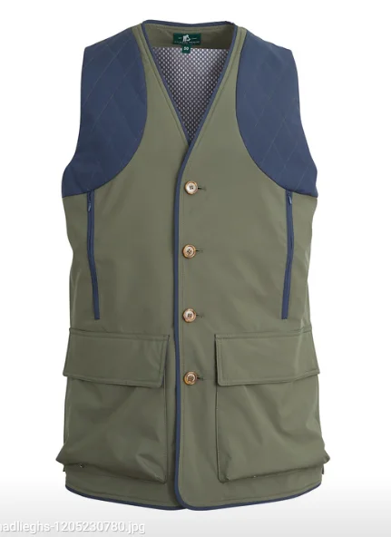 CDC Quilted Vest in Green Technical Fabric