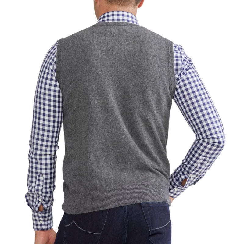 V- Neck Vest in Dark Grey