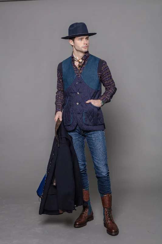 Gordon Field Vest in Navy