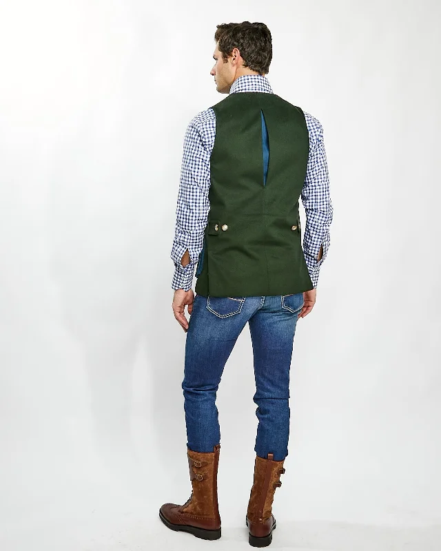 Harkey Field Vest in Green/Blue